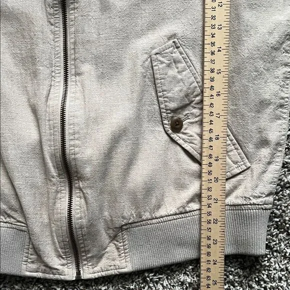 Like New! Banana Republic Linen-Blend Bomber Jacket in Sand in Size M